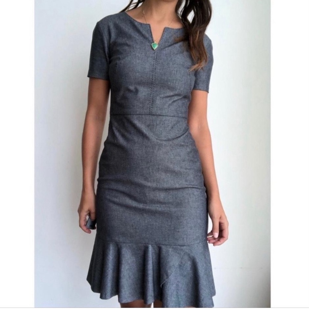 Banana Republic Denim Peplum Sheath Dress